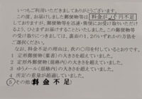 切手、料金不足は差し戻されないの？受け取り側に払わせるの？